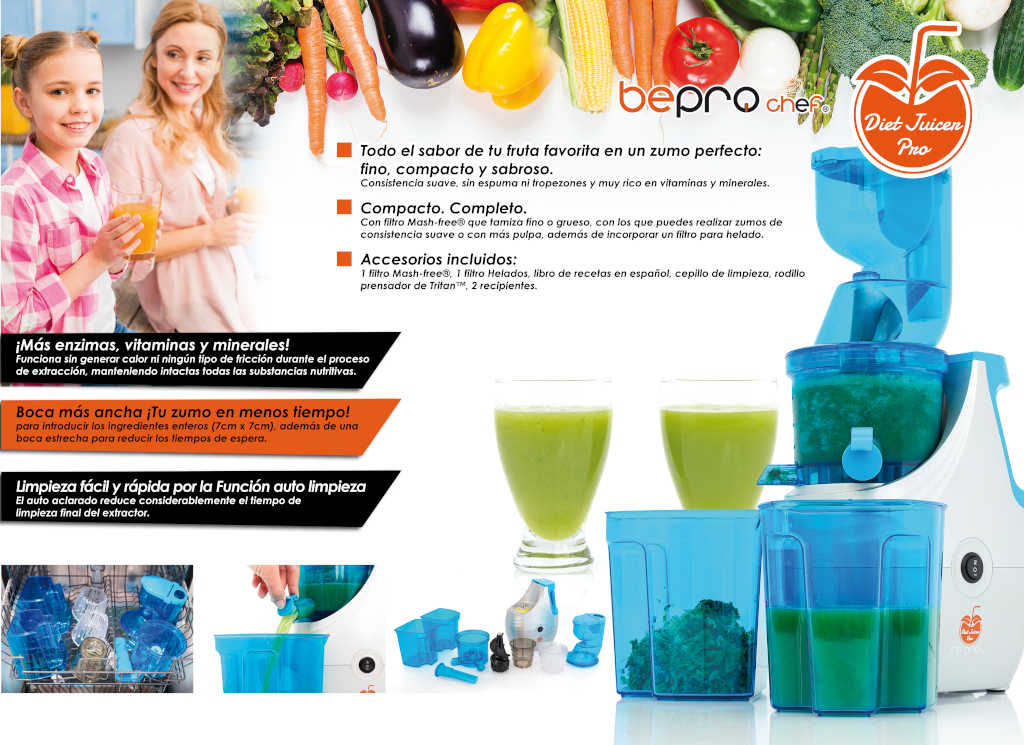EXTRACTOR DE ZUMOS BEPRO CHEF DIET JUICER PRO bekaexpres